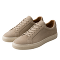 Premium Suede Low-Top Trainers – Sand Beige | KIIHGOUB